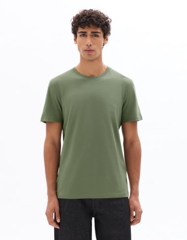 T-Shirt regular col rond 100% coton - vert