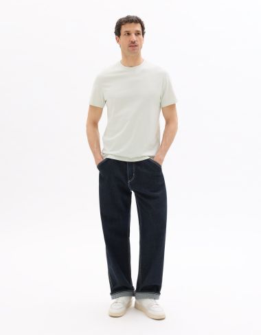 T-shirt regular col rond 100% coton - vert menthe