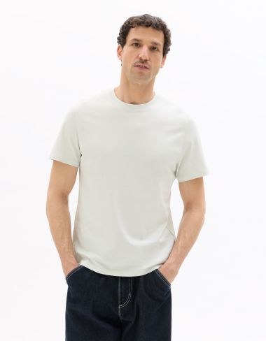 T-shirt regular col rond 100% coton - vert menthe