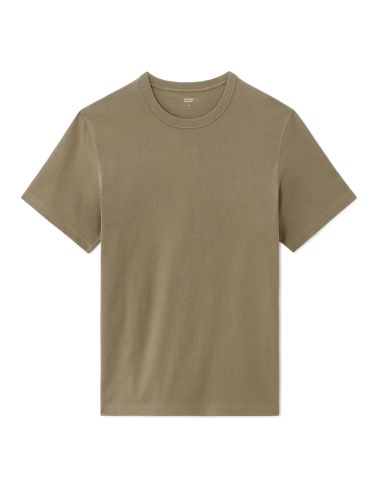 T-shirt boxy col rond 100% coton - marron