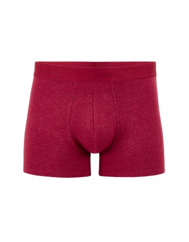Boxer en coton stretch uni - bordeaux