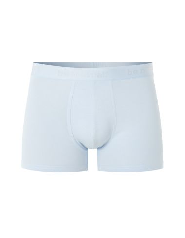Boxer en coton stretch uni - bleu clair
