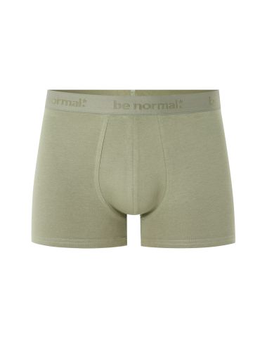 Boxer en coton stretch uni - vert foncé