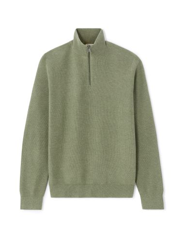 Pull col camionneur 100% coton - vert