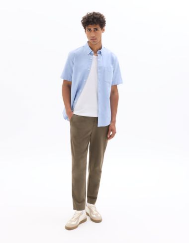 P.03 Pantalon 24H slim stretch 7/8e - marron foncé