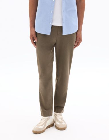 P.03 Pantalon 24H slim stretch 7/8e - marron foncé