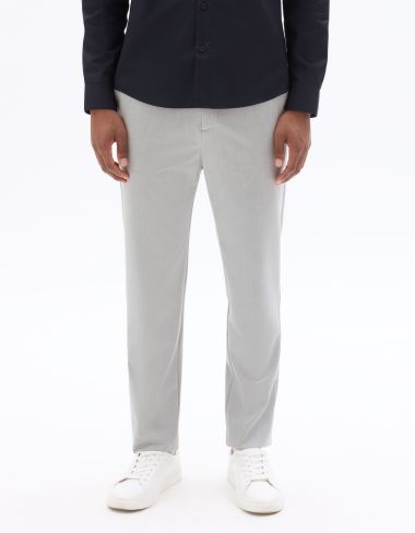Pantalon 24H slim stretch 7/8e - gris clair