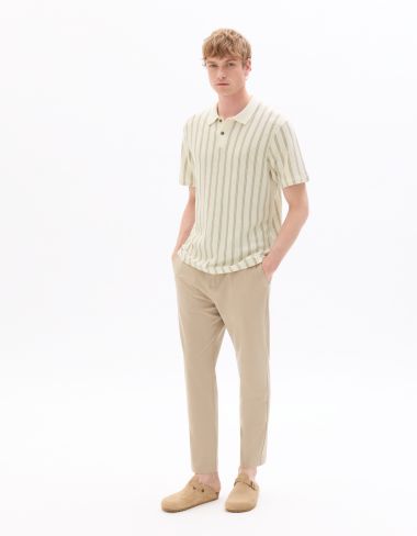 P.03 Pantalon 24H slim stretch 7/8e - beige