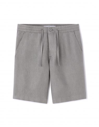 Bermuda 100% lin - gris