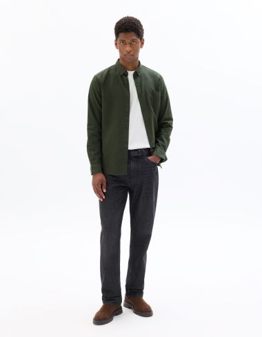 S.04 Chemise regular 100% coton oxford - vert foncé