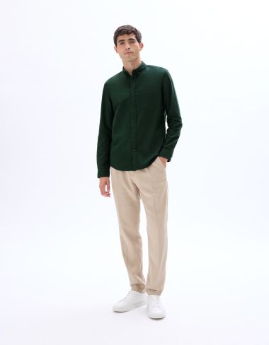 Chemise regular 100% coton oxford - vert foncé