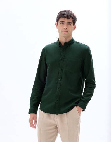 Chemise regular 100% coton oxford - vert foncé