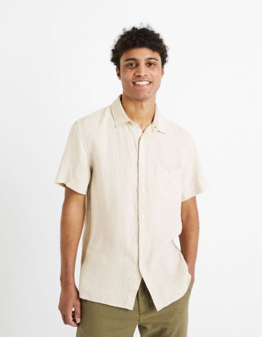 Chemise regular 100% lin - naturel