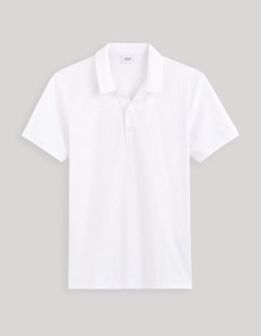 Polo jersey 100% coton - blanc