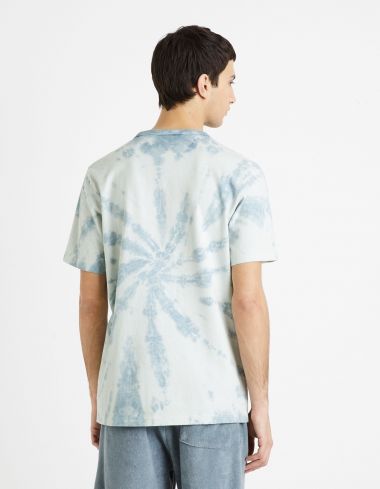 T-shirt col rond 100% coton - bleu