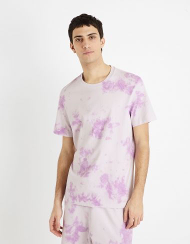T-shirt col rond 100% coton - parme