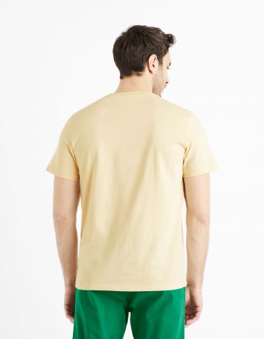 T-shirt col rond 100% coton - beige
