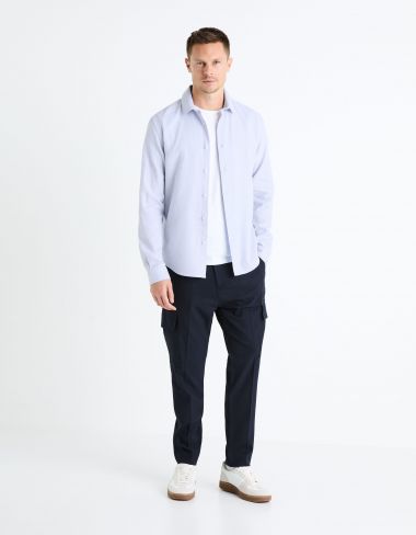 Chemise regular 100% coton - bleu