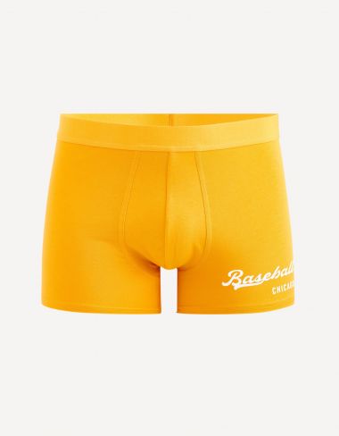 Boxer en coton stretch - jaune