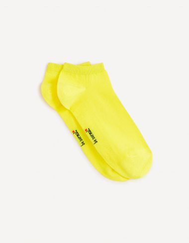 Chaussettes basses coton - jaune