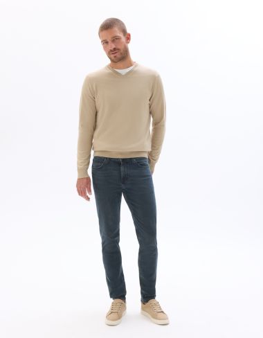 Jean slim coton stretch - bleu foncé