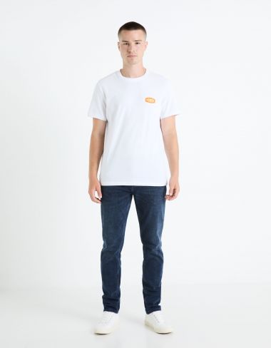 T-shirt col rond 100% coton - blanc