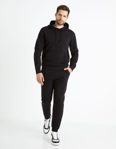 Sweat à capuche 100% coton - noir