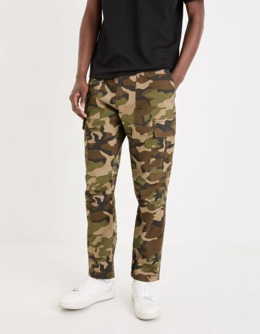 Pantalon cargo 100% coton - camouflage