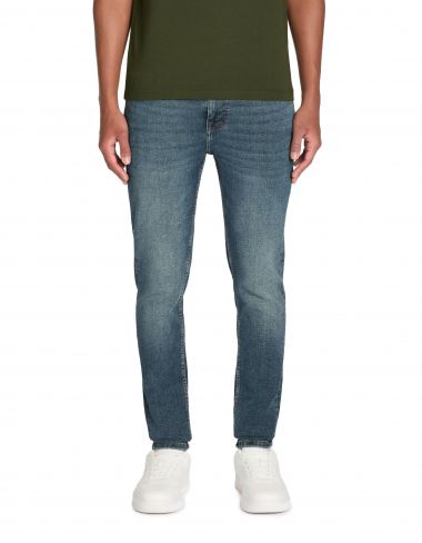 Jean slim coton stretch C15 3 longueurs - vert