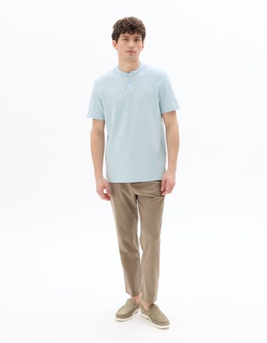 Polo piqué regular 100% coton - bleu clair