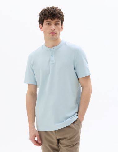 Polo piqué regular 100% coton - bleu clair