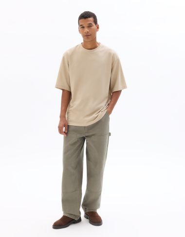 T.04 T-shirt oversize col rond - beige clair