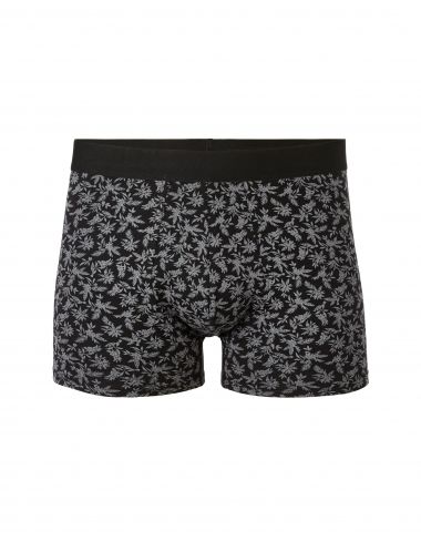 Caleçons boxer à motif végétal - noir
