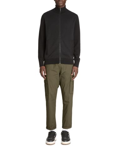 Gilet zippé col montant 100% coton - noir