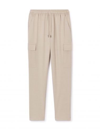 Pantalon cargo jogger - beige