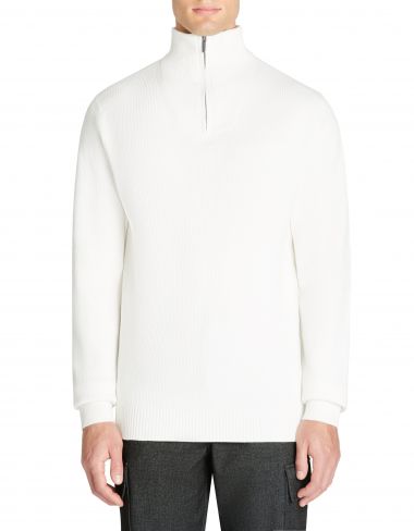 Pull col camionneur regular coton mélangé - écru