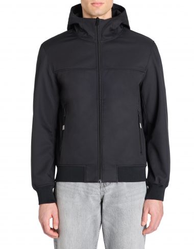 Blouson capuche fixe - noir