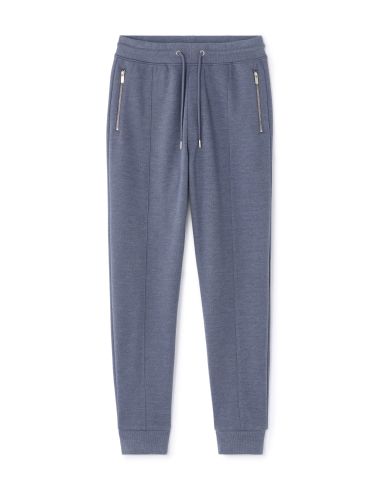 Pantalon de jogging regular maille piqué - gris bleu