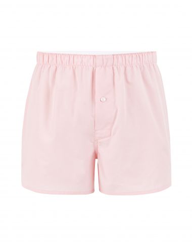 Caleçon uni 100% coton - rose