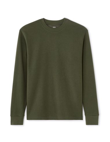 T-shirt oversize manches longues - kaki