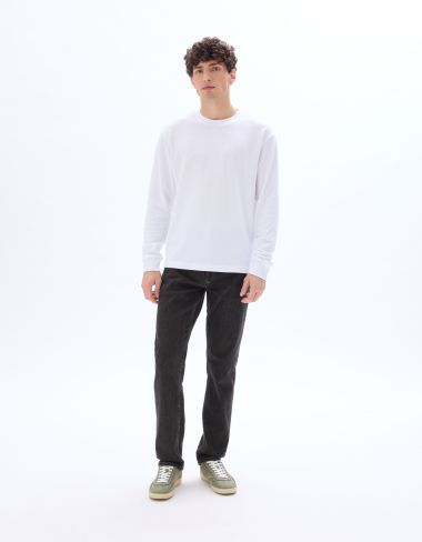 T-shirt oversize manches longues - blanc