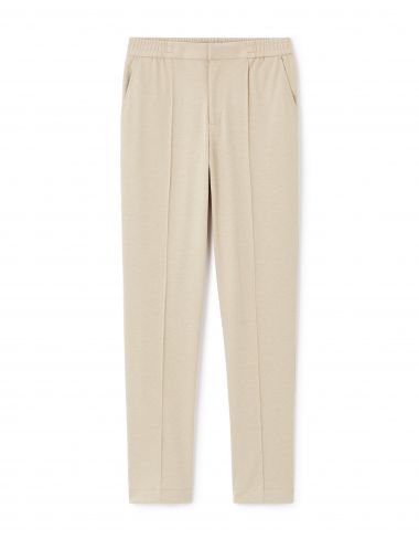 Pantalon straight stretch - beige