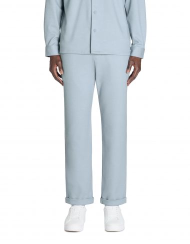 Pantalon slim 100% coton stretch - bleu clair