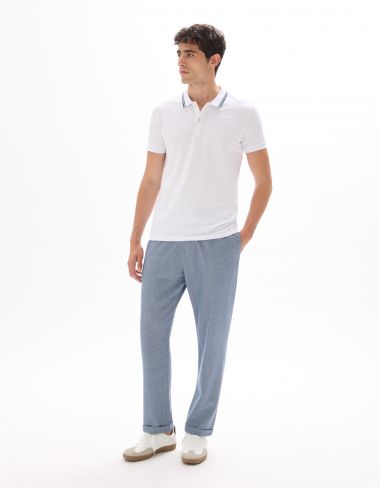 Pantalon 24H slim stretch - bleu moyen