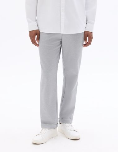 Pantalon 24H slim stretch 7/8e - gris clair