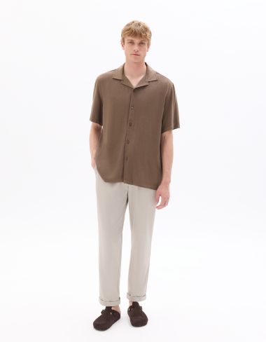 P.05 Pantalon 24H slim stretch 7/8e - taupe