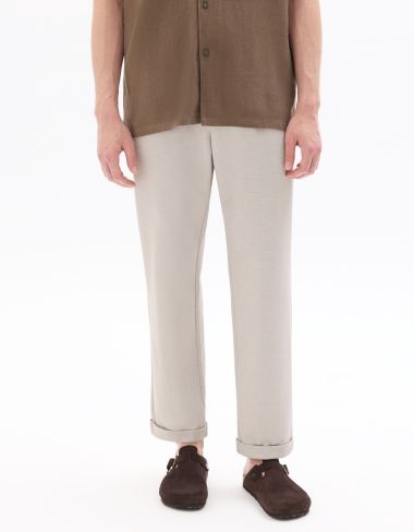 P.05 Pantalon 24H slim stretch 7/8e - taupe