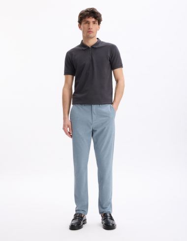 Polo slim coton mélangé - anthracite