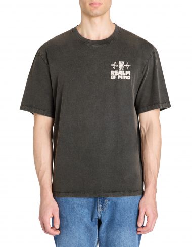 T-shirt oversize col rond 100% coton - noir