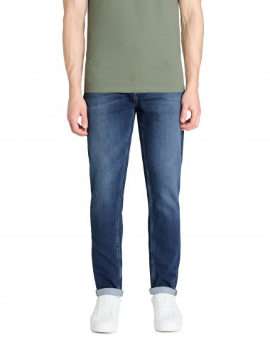 Jean slim 100% coton stretch c25 - bleu